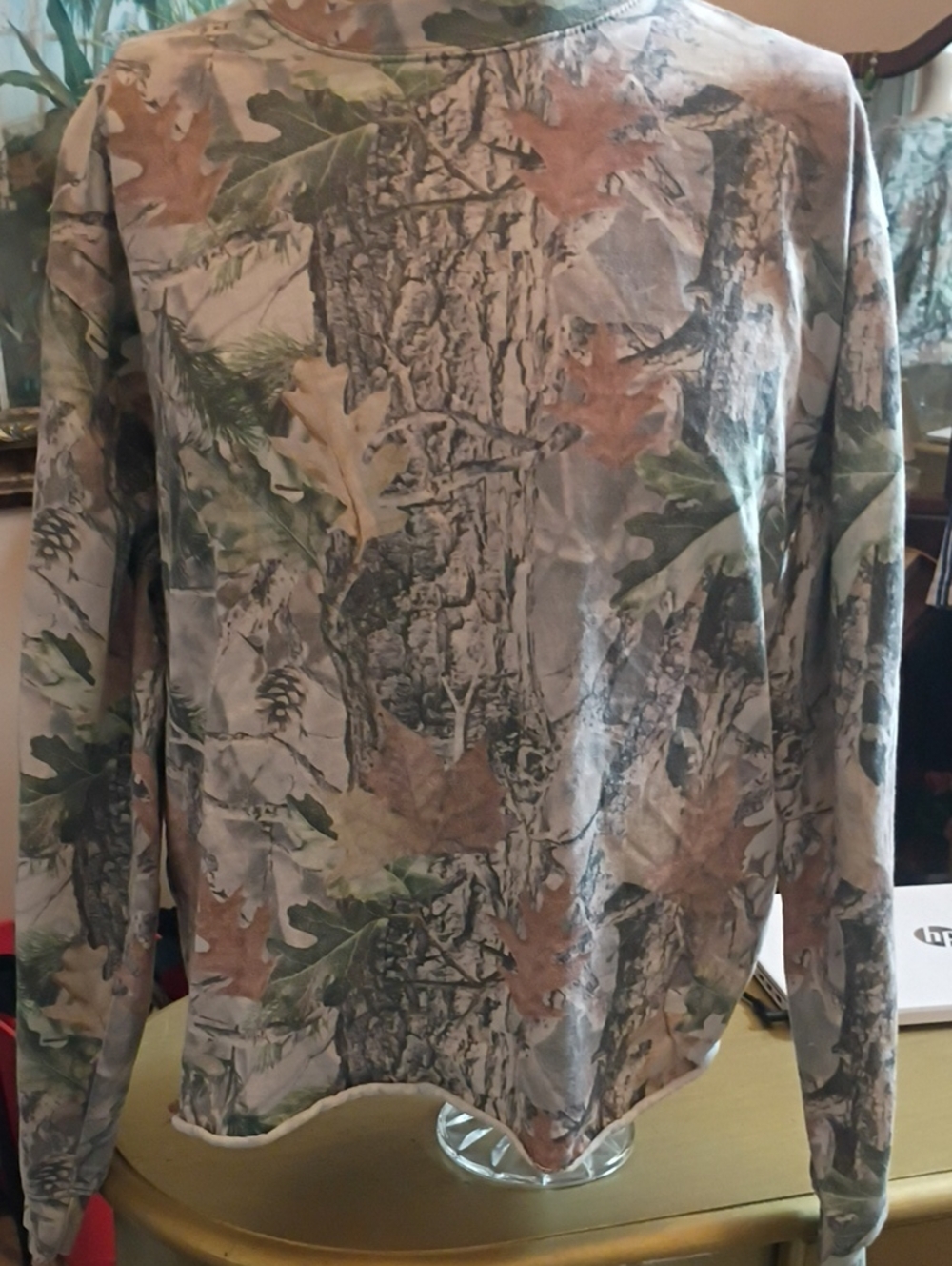 PacSun Men's Long Sleeve Realtree Camo Leaf Print - Brown Green